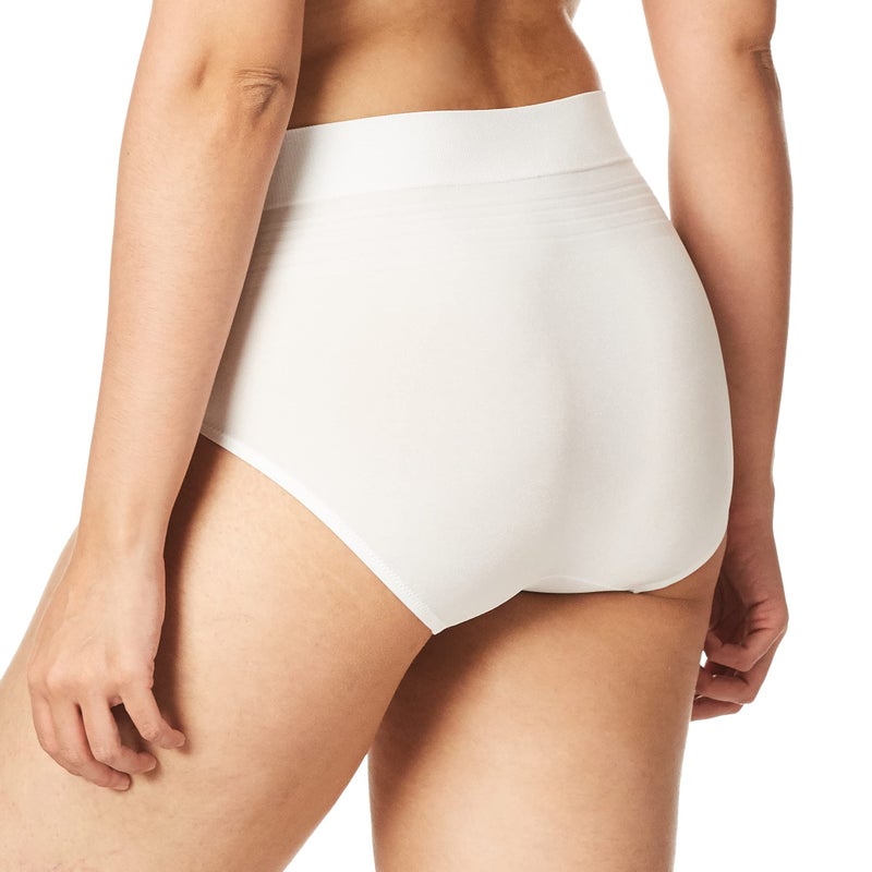 Warner's womens No Pinching No Problems Dig-free Comfort Waist With Lace Smooth and Seamless Brief Rs1501p Underwear, White, Large US - Image 3